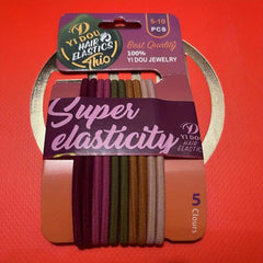 10pcs Minimalist Solid Hair Tie Elastic Ponytail Holder Polyester Accessory