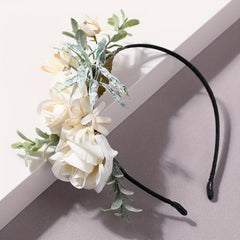 Large Flower Decor Headband Skinny Headdress Hair Band Wedding Bridal Accessory