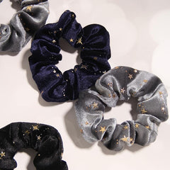 6pcs Velvet Star Scrunchies Golden Star Celestial Scrunchie