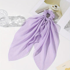 Bow Knotted Silky Scarf Scrunchies Hair Tie Style Hair Rope Hair Accessories