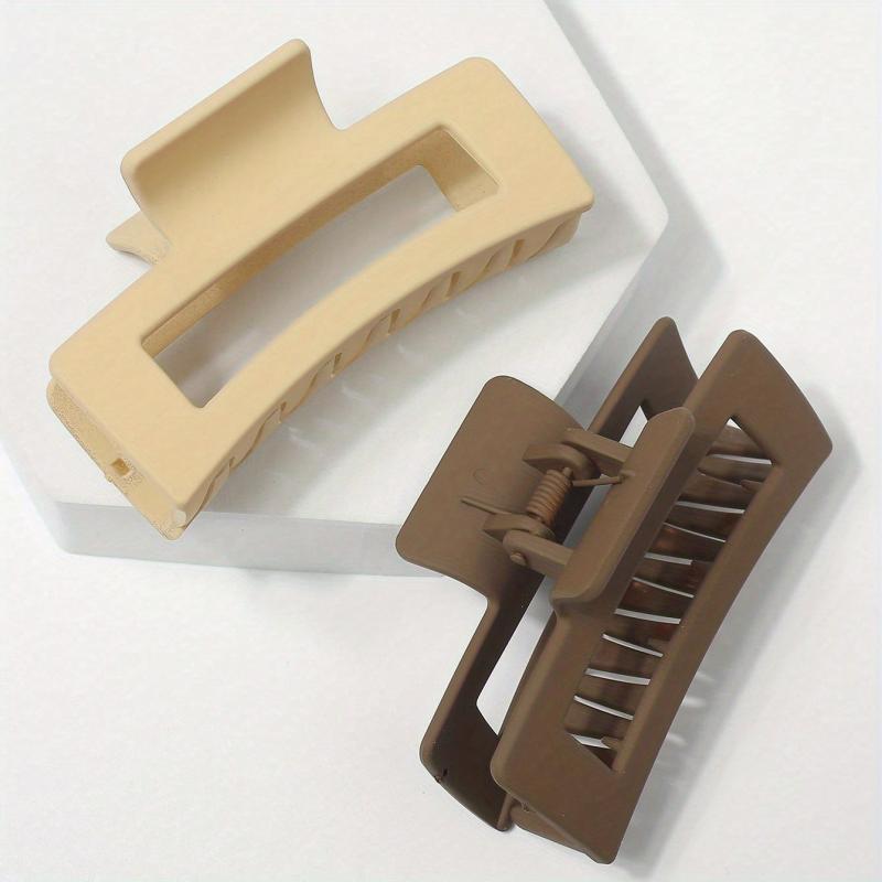 2pcs Large Matte Hair Claw Clips No Slip Big Jaw Colored Thick Hair Women Girls