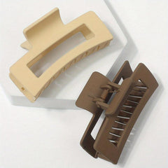 2pcs Large Matte Hair Claw Clips No Slip Big Jaw Colored Thick Hair Women Girls