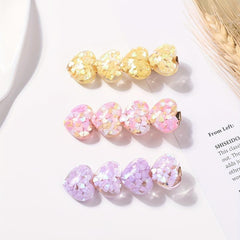 3pcs Heart Shape Hair Clip for Women