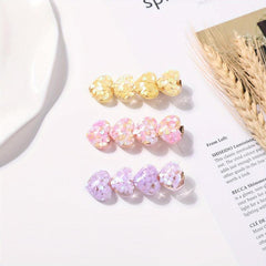 3pcs Heart Shape Hair Clip for Women