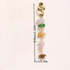 Braided Hair Ring Stone Pendant Hair Buckle Vintage Hair Clip Y2K