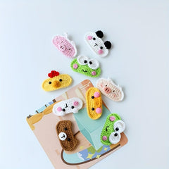 Crochet Animal Hair Clip Cartoon Snap Clip Barrette Summer Hair Slides