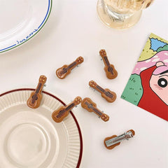 Guitar Shaped Hair Clip for Side Hair Bangs
