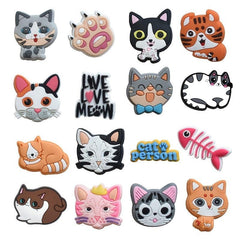 Cat Shoe Charms Decorations 16 PCS Kids Adults Party Favors Birthday
