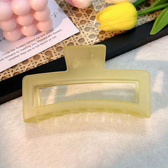 Hollow Rectangle Hair Claw for Ponytail Women Girls