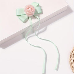 Rose Flower Hair Clip Ribbon Barrette Hair Slides Hair Decoration