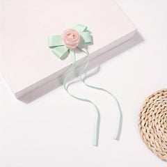 Rose Flower Hair Clip Ribbon Barrette Hair Slides Hair Decoration