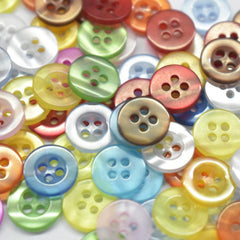 Colorful Translucent Shirt Buttons for Sewing Knitting and Craft Doll Buttons