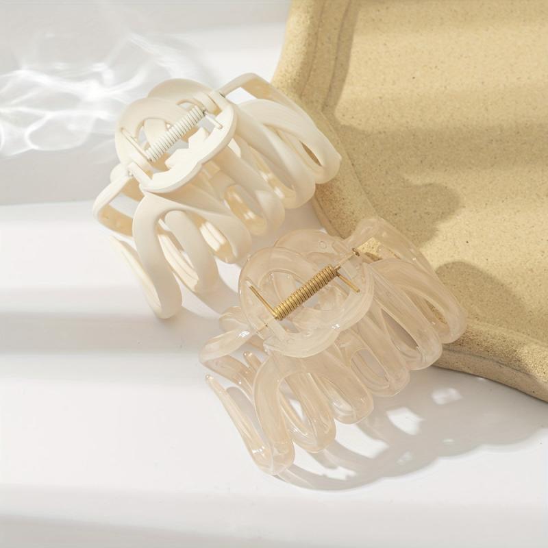 2pcs Octopus Hair Claw Jelly Hair Claw Frosted Nonslip Hair Clip for Women Girls