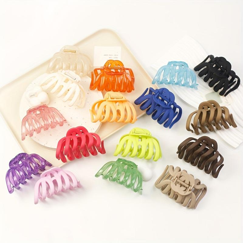 2pcs Octopus Hair Claw Jelly Hair Claw Frosted Nonslip Hair Clip for Women Girls