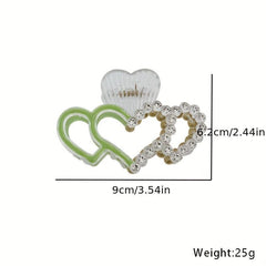 Heart Shaped Hair Claw Clip Faux Pearl Decor Hair Claw Clip