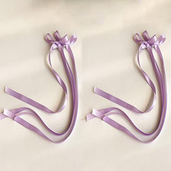2pcs Braided Hair Ribbon Bow Hair Clip Streamer Headwear