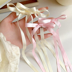 2pcs Braided Hair Ribbon Bow Hair Clip Streamer Headwear