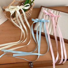2pcs Braided Hair Ribbon Bow Hair Clip Streamer Headwear