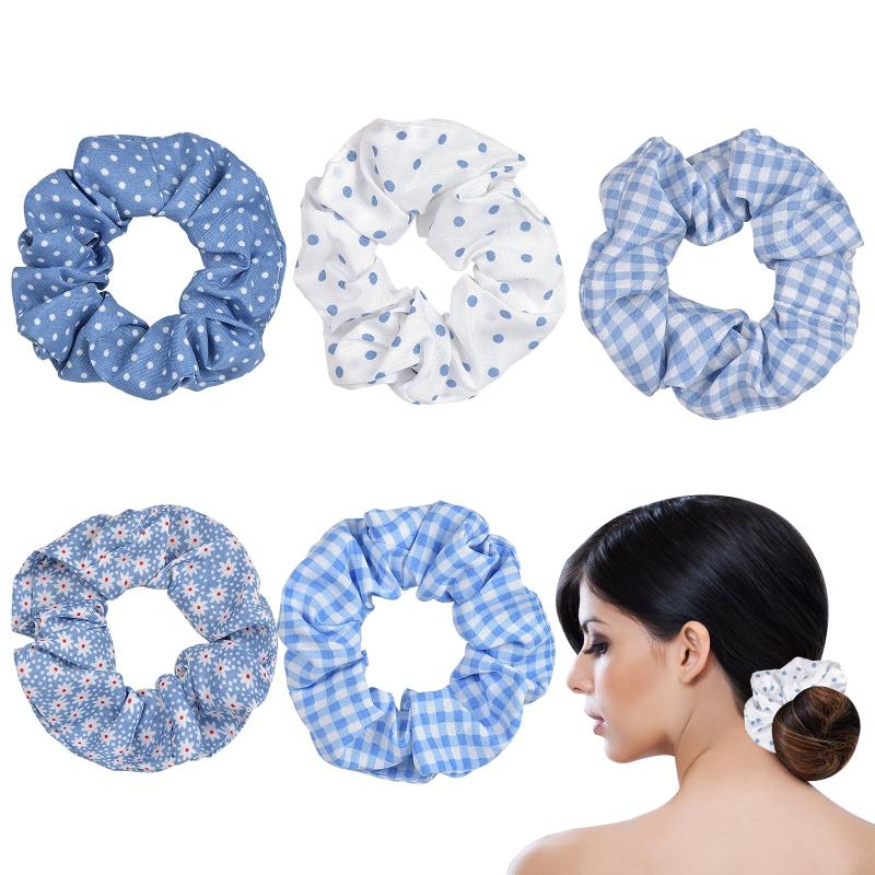 5pcs Hair Scrunchies Elastic Hair Bobbles Hair Ties Ponytail Holder