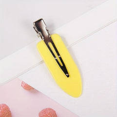 6pcs Solid Duck Billed Hair Clips Non-slip Bangs Clip Hair Accessories Set