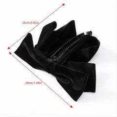 Velvet Bow Banana Clip Hair Clip Women Ponytail Barrette Hair Accessories