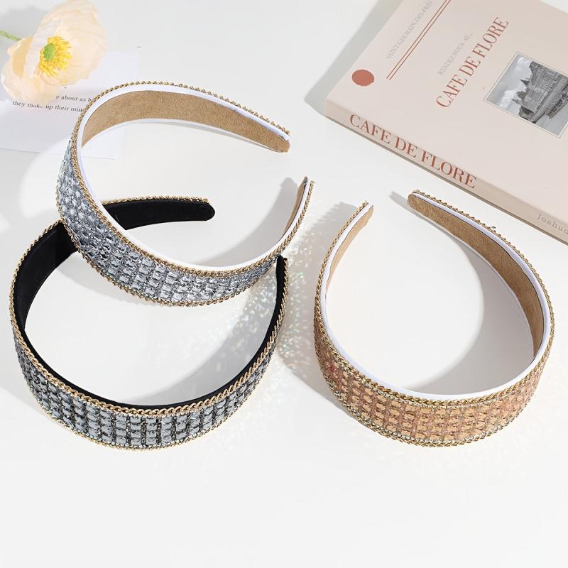 Wide Brimmed Rhinestone Headband Head Hoop Women Hair Accessories