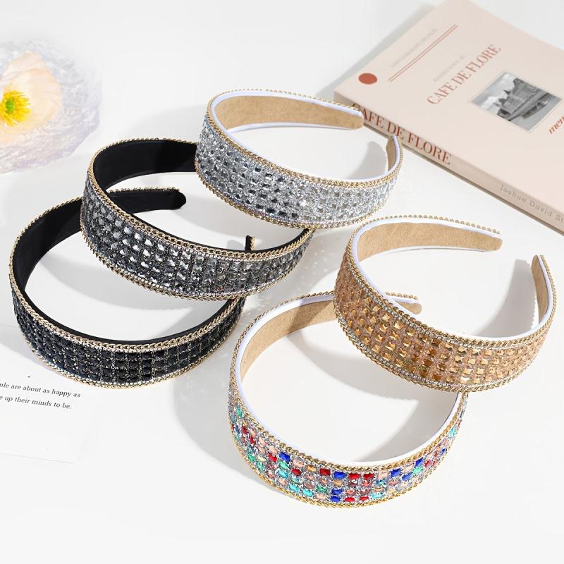 Wide Brimmed Rhinestone Headband Head Hoop Women Hair Accessories