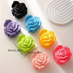 3pcs Rose Shape Hair Claw Hair Accessories For Women