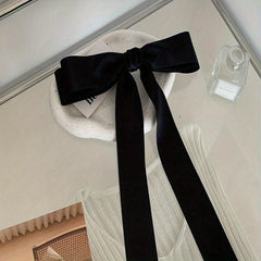 Long Streamer Bowknot Hair Clip Satin Bowknot Back Head Hair Clip
