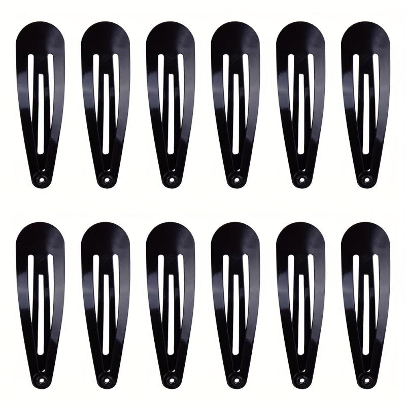 70Pcs Snap Hair Clips 5.08 Cm Barrettes Women Metal Hair Accessories
