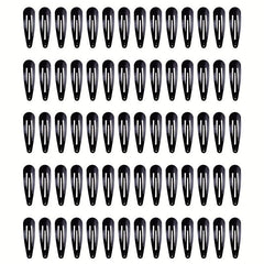 70Pcs Snap Hair Clips 5.08 Cm Barrettes Women Metal Hair Accessories