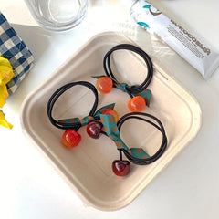 3pcs Cherry Hair Tie Hair Accessories Girls Headband High Elasticity