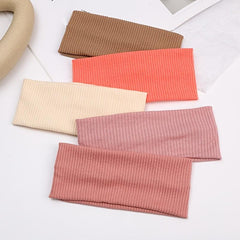 Solid Wide Headband for Women Sweatbands Hair Accessories Stretch Hair Wraps