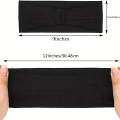 3pcs Solid Headband Elastic Soft Head Wrap Hair Accessories
