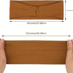3pcs Solid Headband Elastic Soft Head Wrap Hair Accessories
