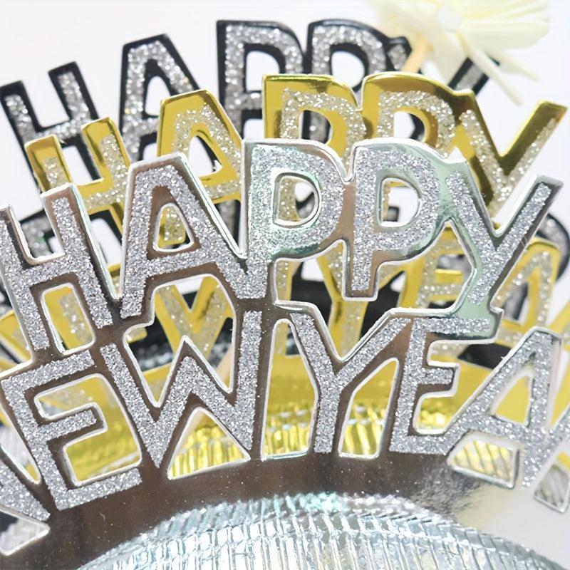 Happy Year Paper Headband Christmas Party Hairbands