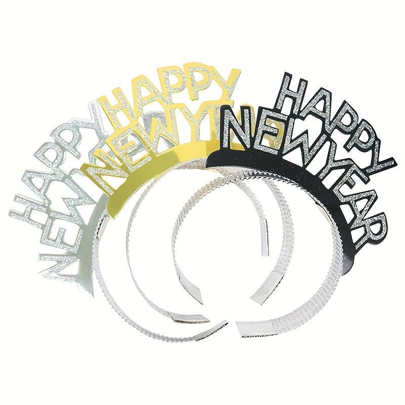 Happy Year Paper Headband Christmas Party Hairbands