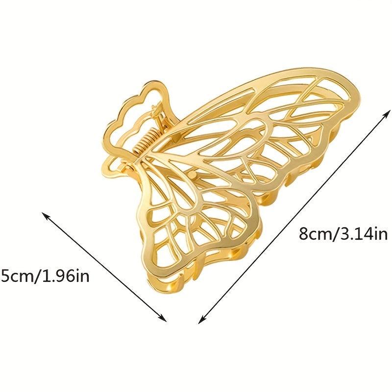 3pcs Butterfly Hair Claw Hollow Out Hair Clip Banana Clip Hair Styling Accessory