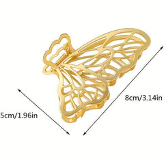 3pcs Butterfly Hair Claw Hollow Out Hair Clip Banana Clip Hair Styling Accessory