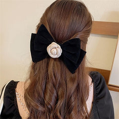 Camellia Vintage Hair Clip Hairpin Ponytail Holder