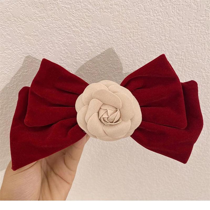 Camellia Vintage Hair Clip Hairpin Ponytail Holder