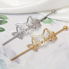 Metal Butterfly Hairpin Hair Stick Headdress Hair Accessories
