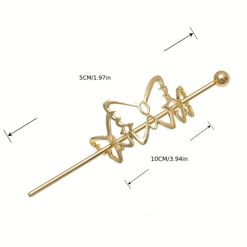 Metal Butterfly Hairpin Hair Stick Headdress Hair Accessories