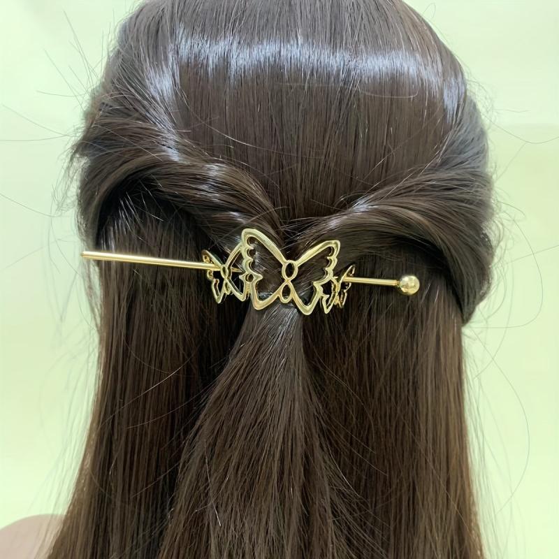 Metal Butterfly Hairpin Hair Stick Headdress Hair Accessories