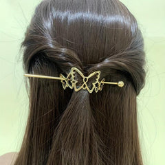 Metal Butterfly Hairpin Hair Stick Headdress Hair Accessories