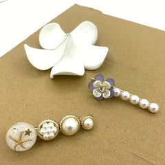 6pcs Rhinestone Pearl Hair Clip Bobby Pin Set Women's Head Jewelry