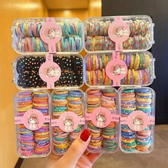 60Pcs Colorful Hair Tie Elastic Hair Rope Hair Accessory For Girls Women