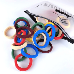 100pcs Candy Nylon Hair Elastics Ties Thick Stretchy Rubber Band for Girls Women