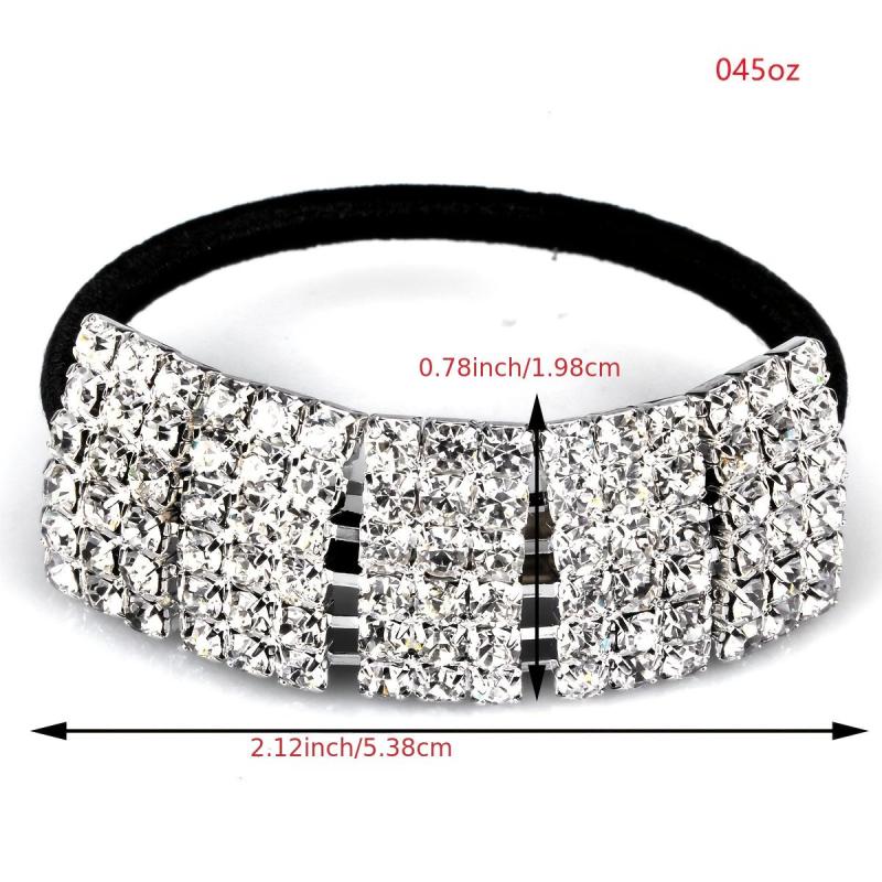 Rhinestone Hair Tie Ponytail Holder Rubber Band Accessories