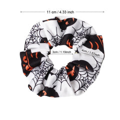 Halloween Scrunchies Hair Ties Pumpkin Hair Ropes Skull Hair Rings
